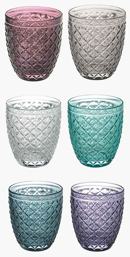 Set di 6 bicchieri acqua Rombi