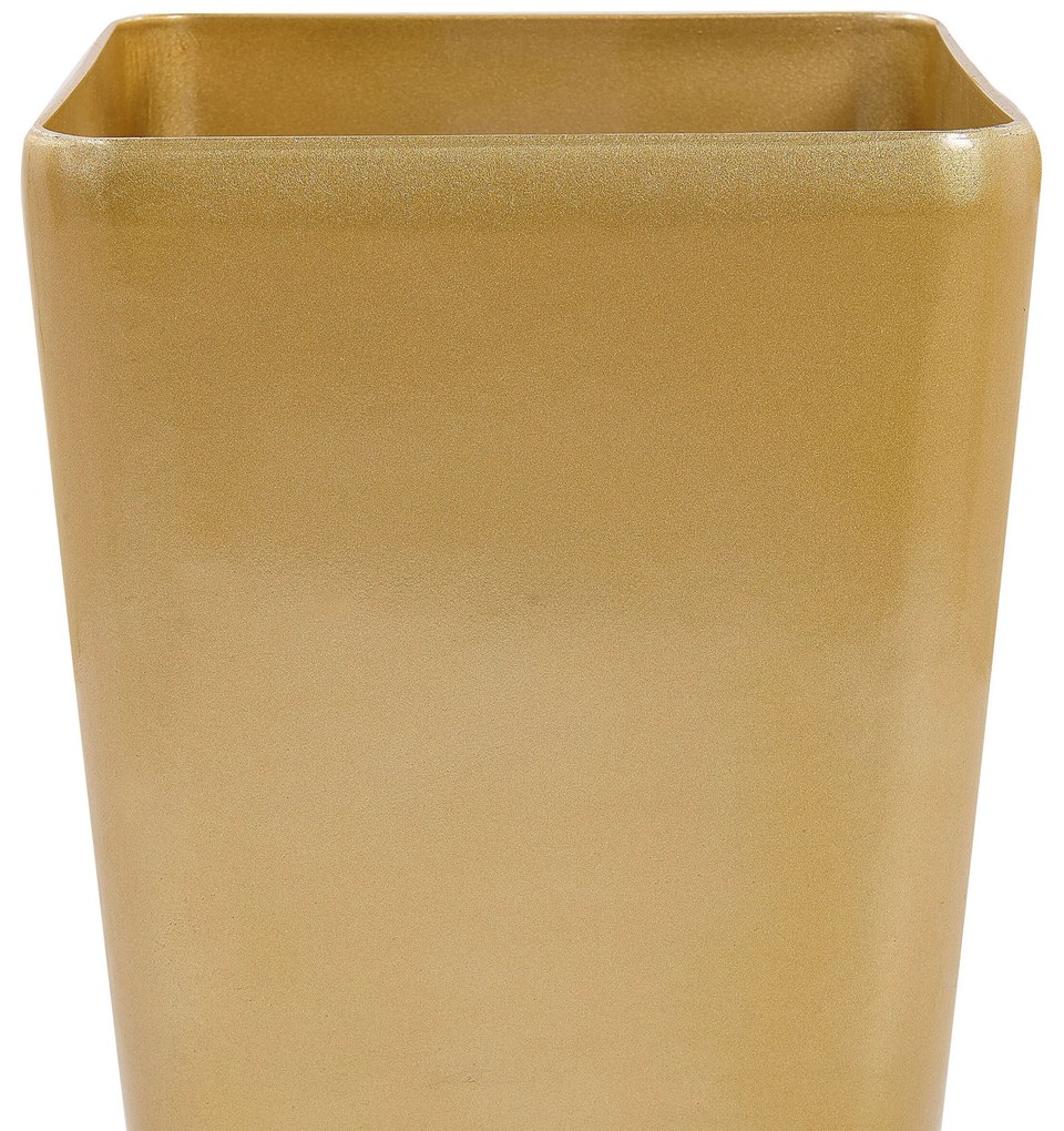 Vaso da fiori quadrato oro 30 x 30 x 57 cm MODI Beliani