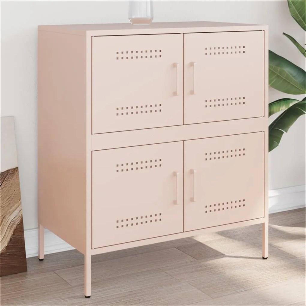 Credenza rosa 68x39x79 cm in acciaio