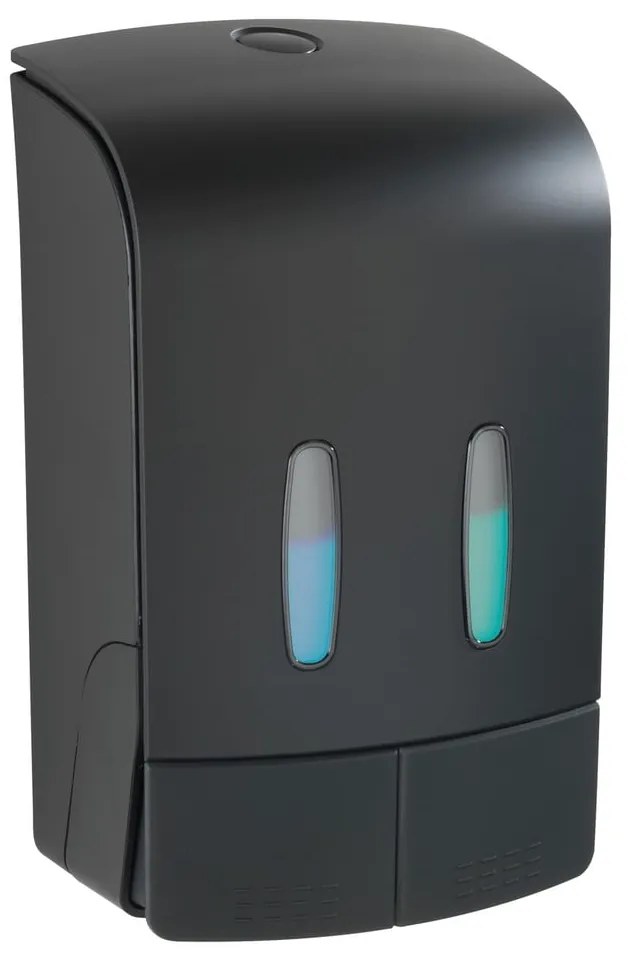 Dispenser di sapone in plastica nero da parete 0,96 l Tartas - Wenko