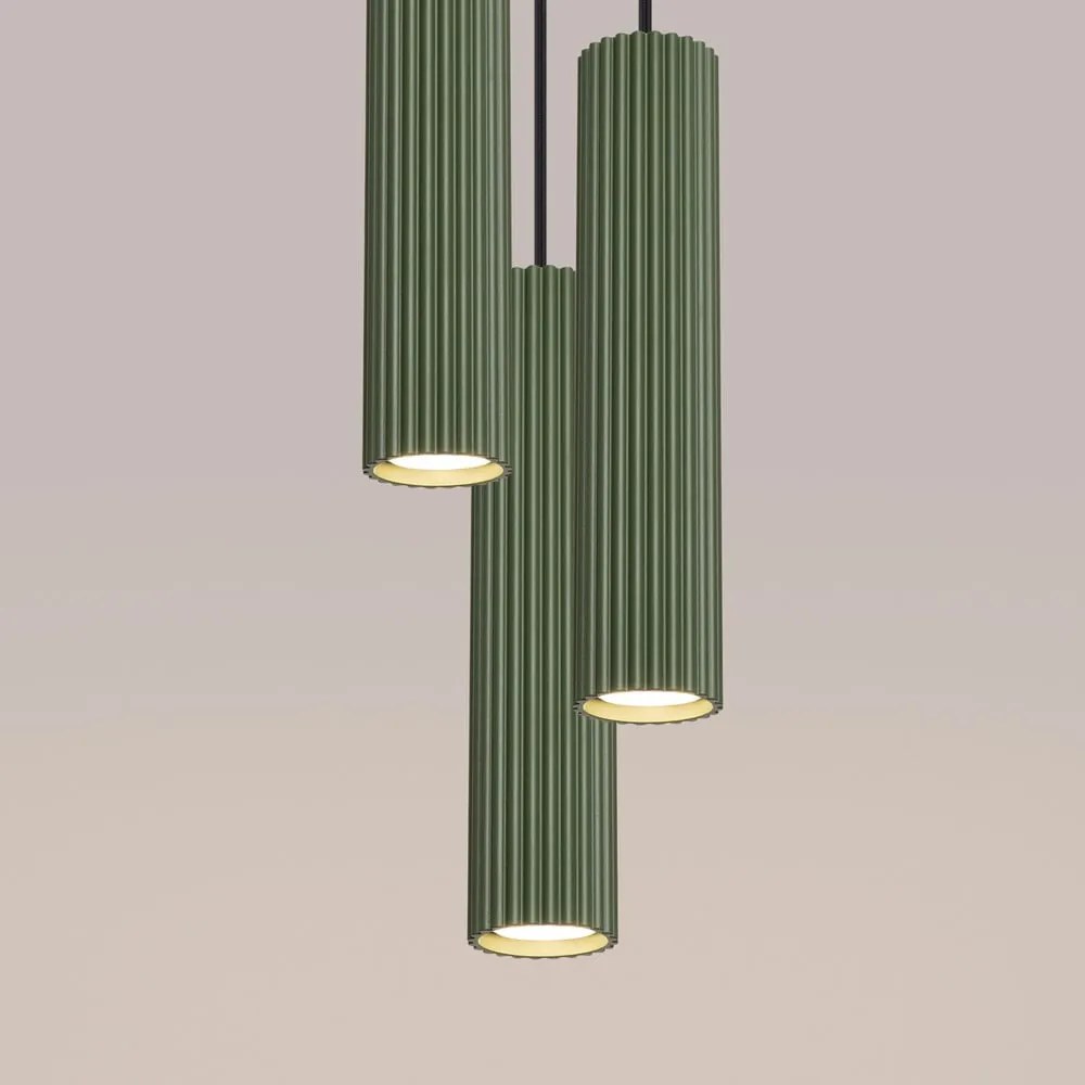 Lampadario verde ø 19,5 cm Gleam – Sollux