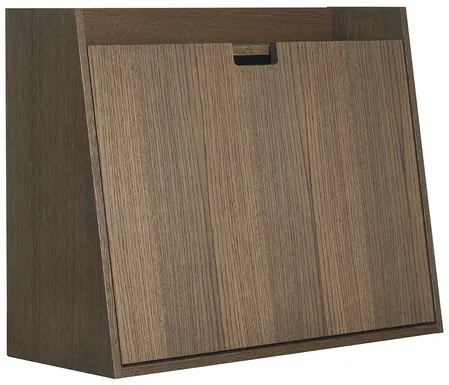 Scrivania da parete con vani in legno scuro L78 cm GABIN