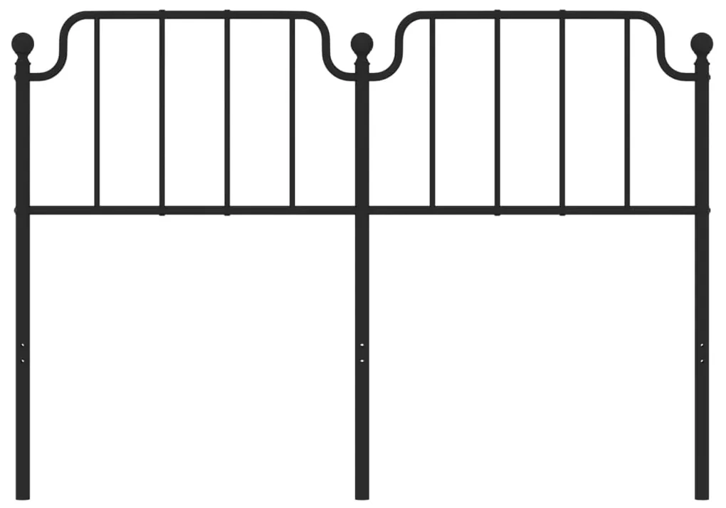 Testiera in metallo nero 135 cm