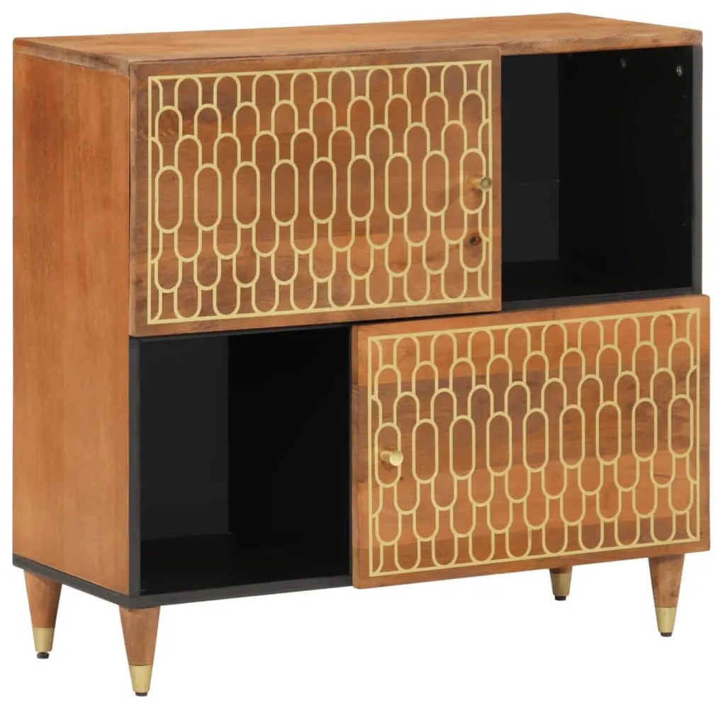 Credenza 80x33x75 Cm İn Legno Massello Di Mango /