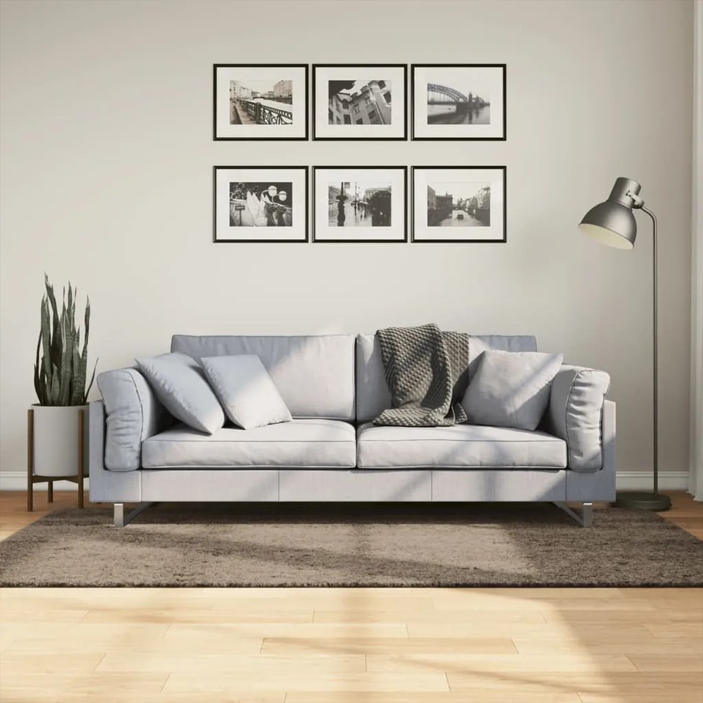 Tappeto A Pelo Lucido Lungo Istan Effetto Grigio 100x200 Cm /