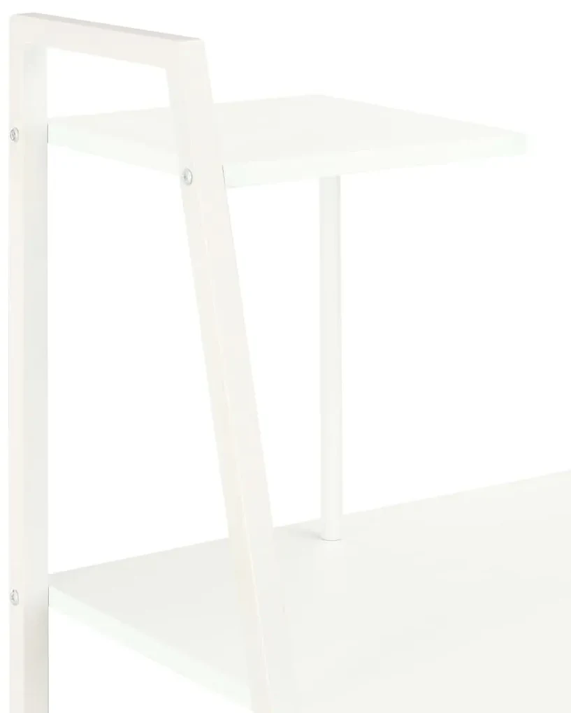 Scrivania con mensole bianca 102x50x117 cm