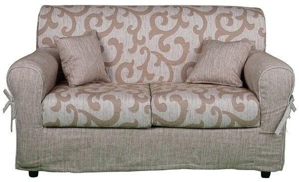 Divano 2 posti in tessuto sfoderabile DAMASCO 150 cm BEIGE