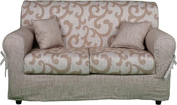 Divano 3 posti in tessuto sfoderabile imbottito DAMASCO 200 cm BEIGE