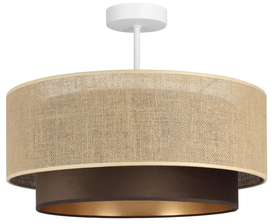 Plafoniera SARTA 1xE27/60W/230V marrone/iuta