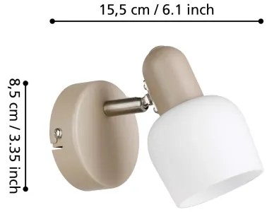 Eglo 900714 - Faretto da parete CORATO 1xE14/18W/230V