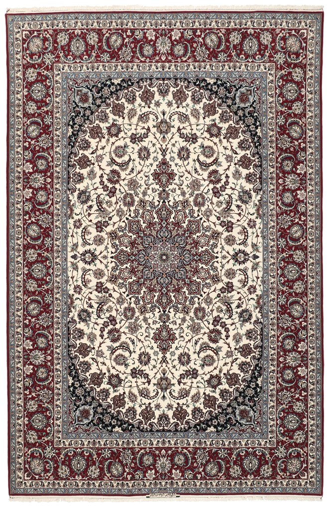 Isfahan Tappeto 210x310 (Iran) Annodato A Mano
