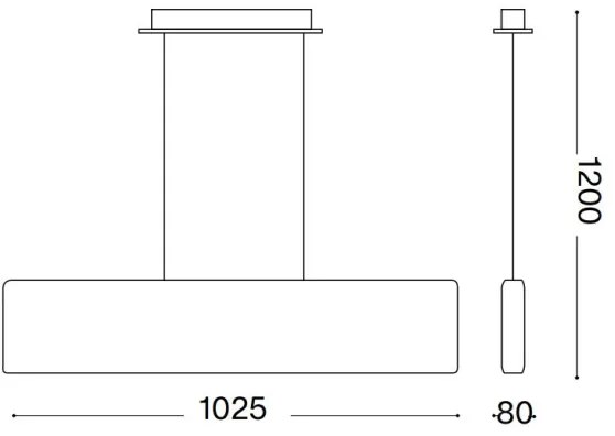 Ideal Lux - Lampada a sospensione LED su cavo DESK LED/32W/230V 102,5 cm CRI 90 bianco
