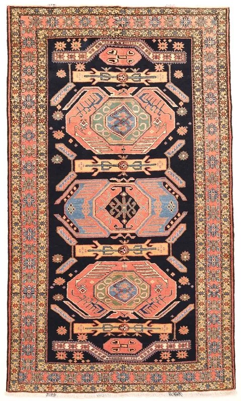 Ardebil Tappeto 160 x 280 Blu (Iran) Annodato A Mano