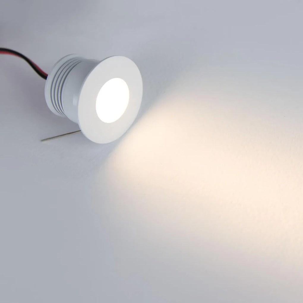 Faretto Segnapasso LED 3W IP44 Bianco 25° 220V Colore Bianco Naturale 4.000K