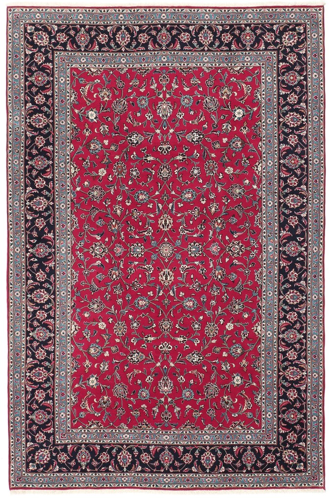 Kashan Tappeto 200x310 (Iran) Annodato A Mano