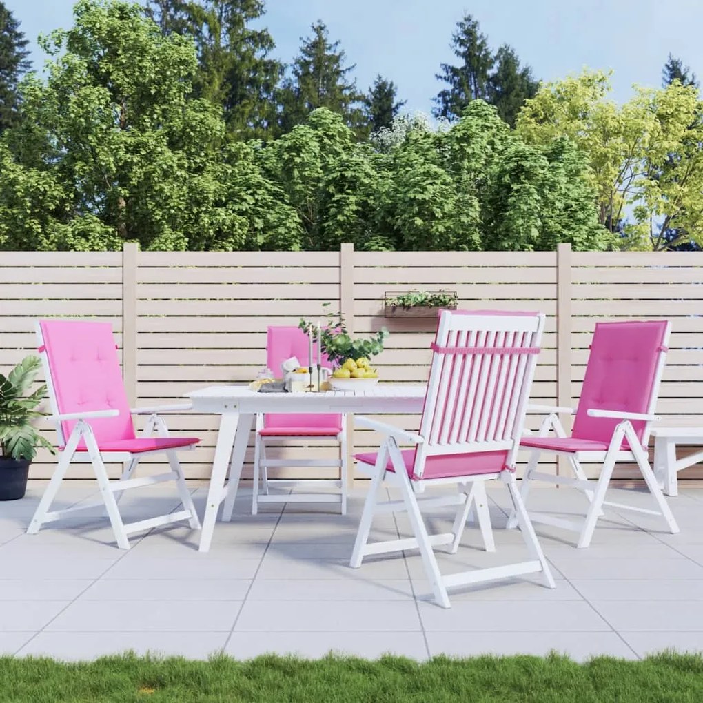 Cuscini Per Sedia Con Schienale Alto 4pz Rosa İn Tessuto /