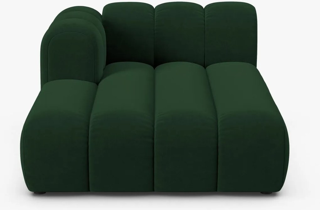 Chaise longue modulare Lupine in velluto Venus – L177 cm