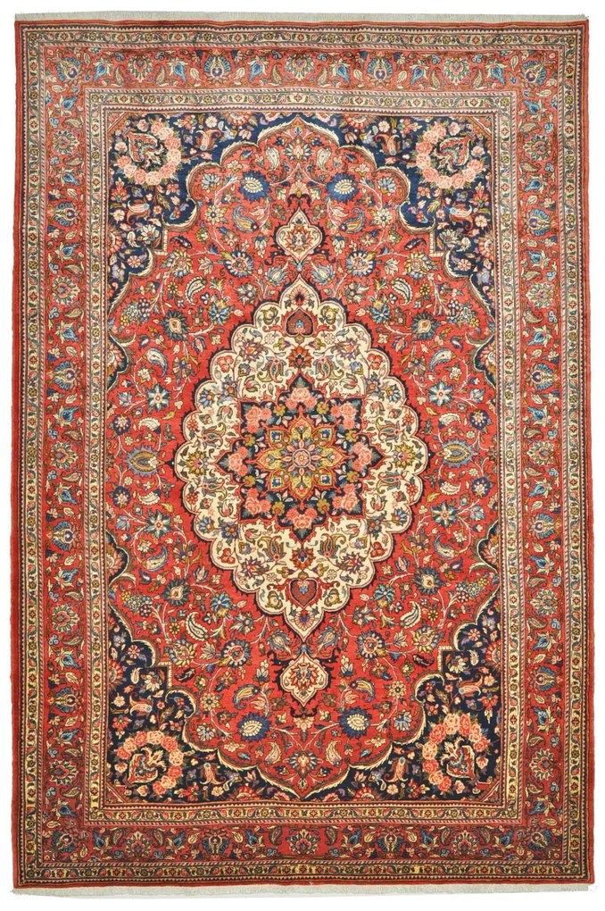 Bakhtiar Tappeto 210 x 310 Rosso (Iran) Annodato A Mano