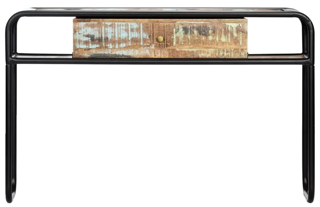 Tavolo Consolle 118x30x75 cm in Legno Massello di Recupero