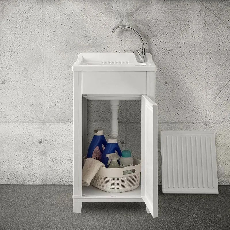 Lavatoio da esterno 45x50 con vasca e asse lavapanni in kit montaggio