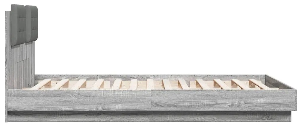 Giroletto testiera grigio sonoma 140x200 cm legno multistrato