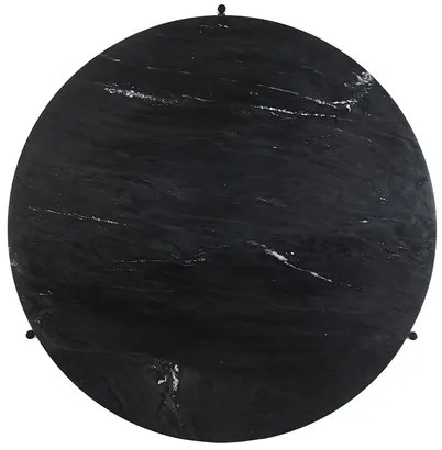 Tavolino da salotto rotondo in marmo nero D90 cm BUMCELLO