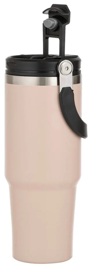 Bottiglia bottiglia da viaggio beige in acciaio inox 1 l Eco – Ladelle