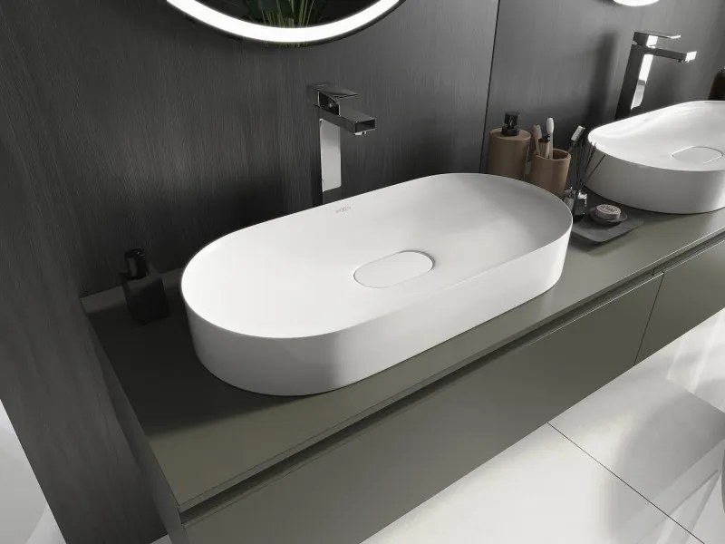 Mexen Sofia lavabo da appoggio in conglomerato 70 x 35 cm, bianco - 23067001