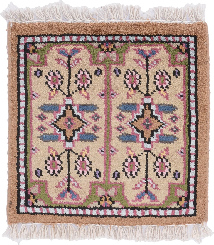 Agra Tappeto orientale 30 x 30 (Indian) Annodato A Mano