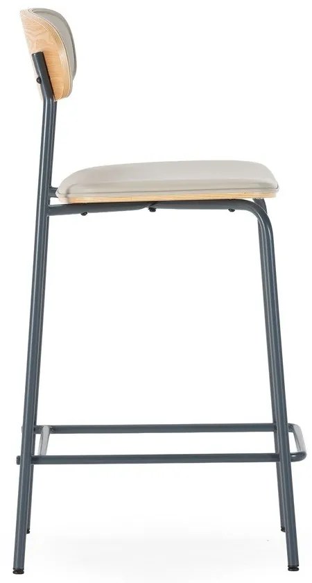 Set di sbagelli da bar beige in imbottito 2 pz (altezza della seduta 65,5 cm) Saula – Marckeric