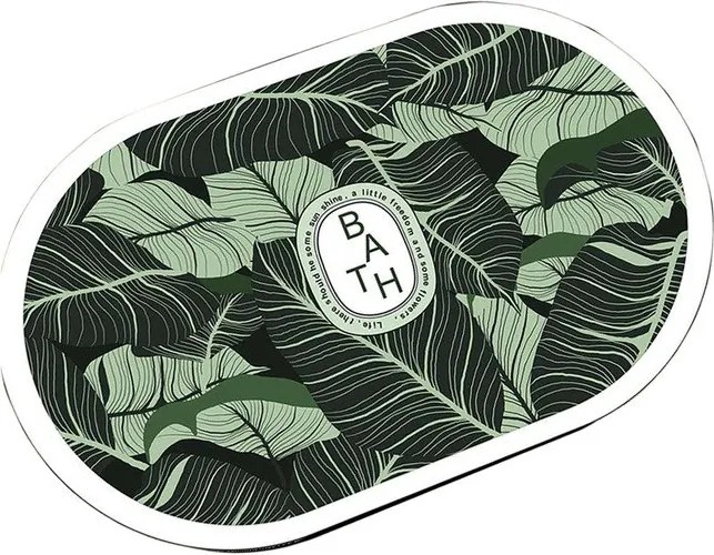 Tappetino per il bagno verde 60x100 cm Aleas – Foutastic