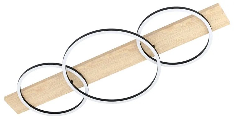 Plafoniera LED Boyal, nero 101x40 cm EGLO