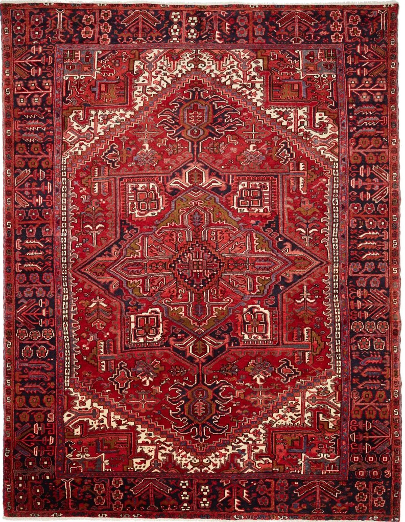 Heriz Tappeto persiano 250 x 320 Rosso (Iran) Annodato A Mano