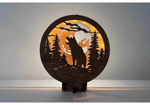 Li-Go 23574/DUB2 - LED dimmerabile decorazione da tavolo LED/12W/230V 20x22 cm rovere