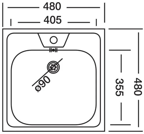 ALVEUS 1074634 - Lavello della cucina ALLUX 48x48 cm opaco acciaio/raso