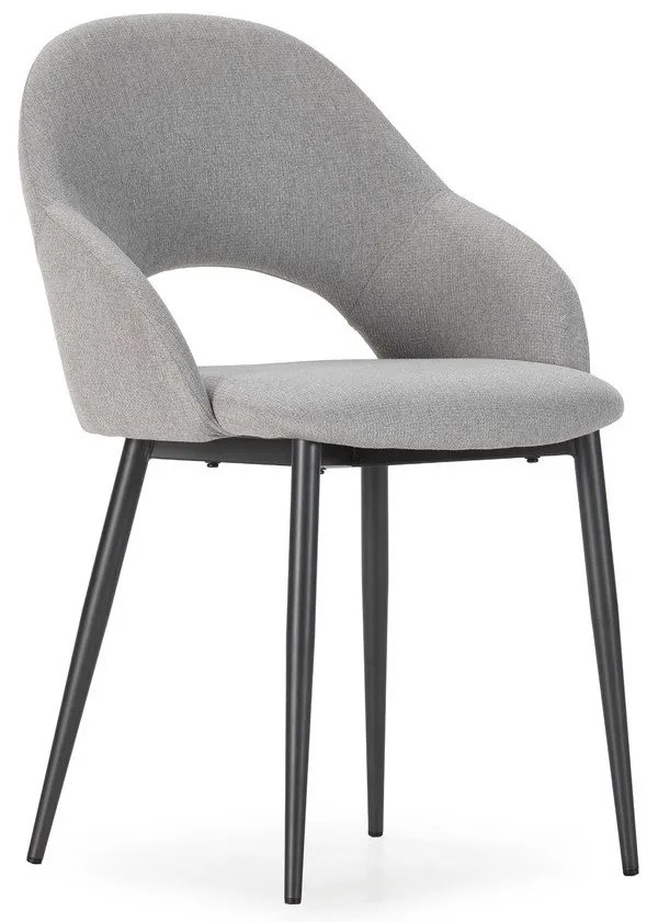 Sedie da pranzo in set grigio chiaro in imbottito 2 pz Lia – Marckeric