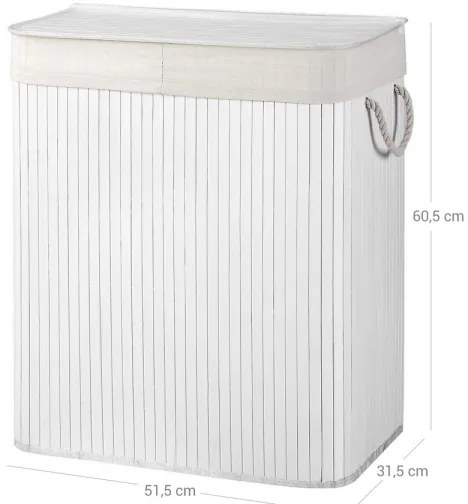 Cesto per la biancheria GUS bianco