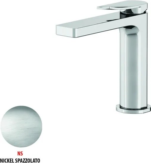 Rubinetto per lavabo a canna bassa getto laminare cristallino Soffio cromato spazzolato opaco GATTONI RUBINETTERIA