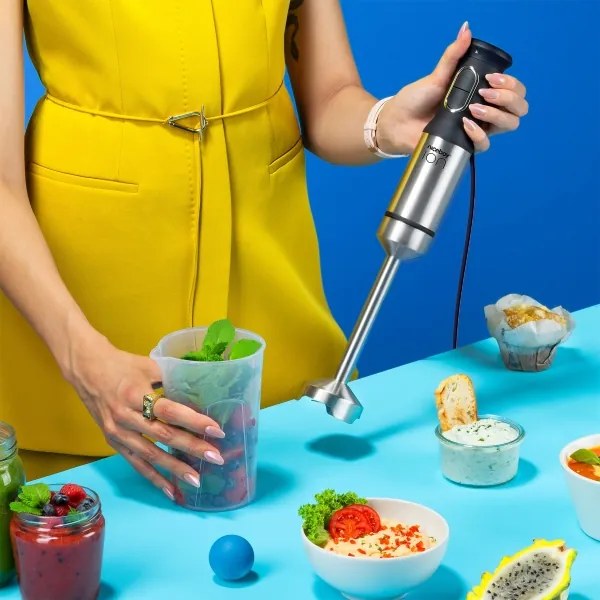Niceboy ION Twister T2 - Frullatore a immersione 1200W/230V acciaio inossidabile/nero