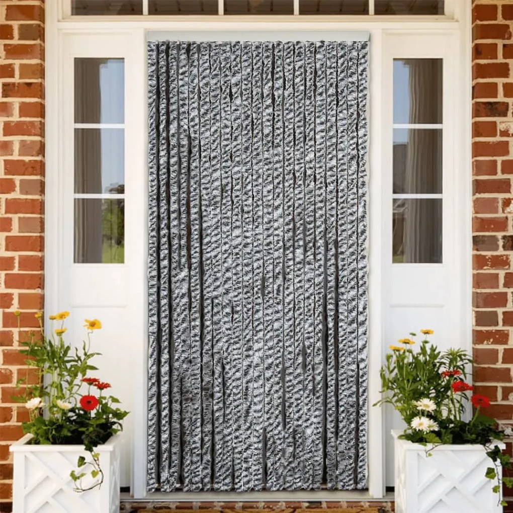 Tenda Antimosche Grigia Nera E Bianca 100x230 Cm İn Ciniglia /