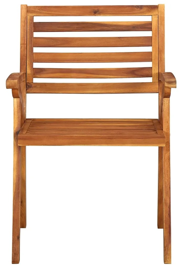 Sedie da giardino 8 pz in legno massello di acacia