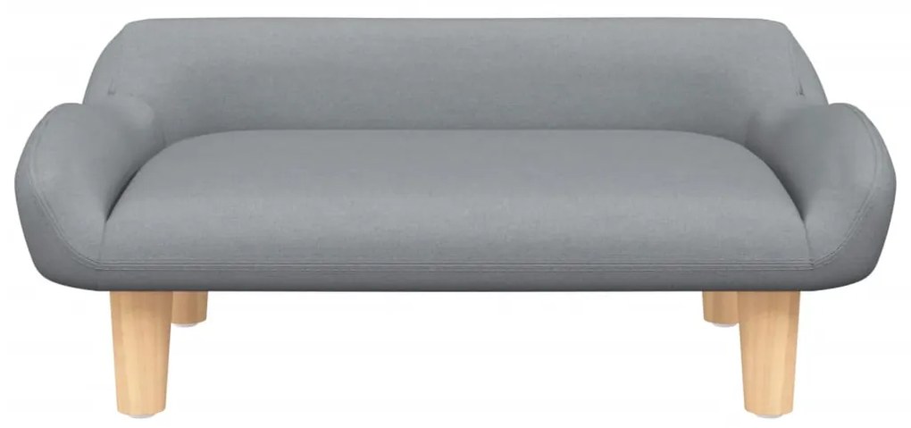 Lettino per cani grigio chiaro 70x40x24 cm in tessuto