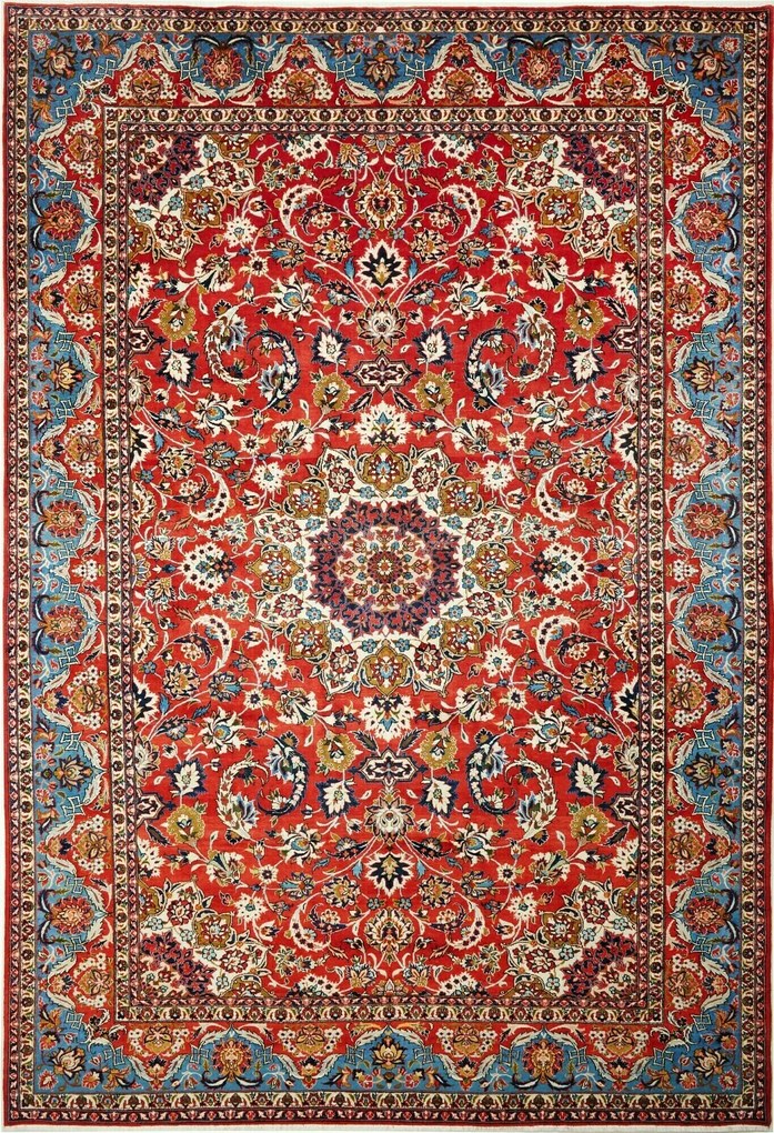 Najafabad Tappeto persiano 260x380 Rosso (Iran) Annodato A Mano