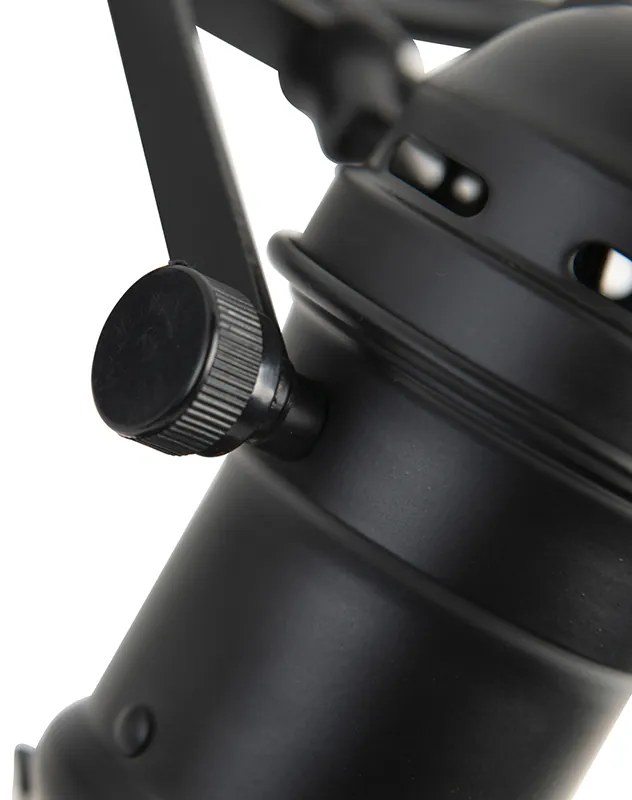 Faretto industriale nero a 2 luci con alette - Movie