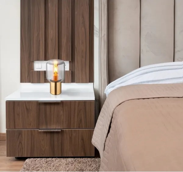 Globo 21004M - Lampada da tavolo NINJO 1xE27/40W/230V ottone