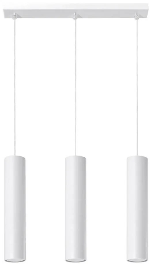 Sollux SL.0325 - Lampadario a sospensione con filo LAGOS 3 3xGU10/10W/230V bianco