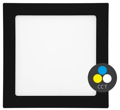 Ecolite LED-WSQ-CCT/6W/CR - Lampada LED da incasso RAFA LED/6W/230V IP44 nero