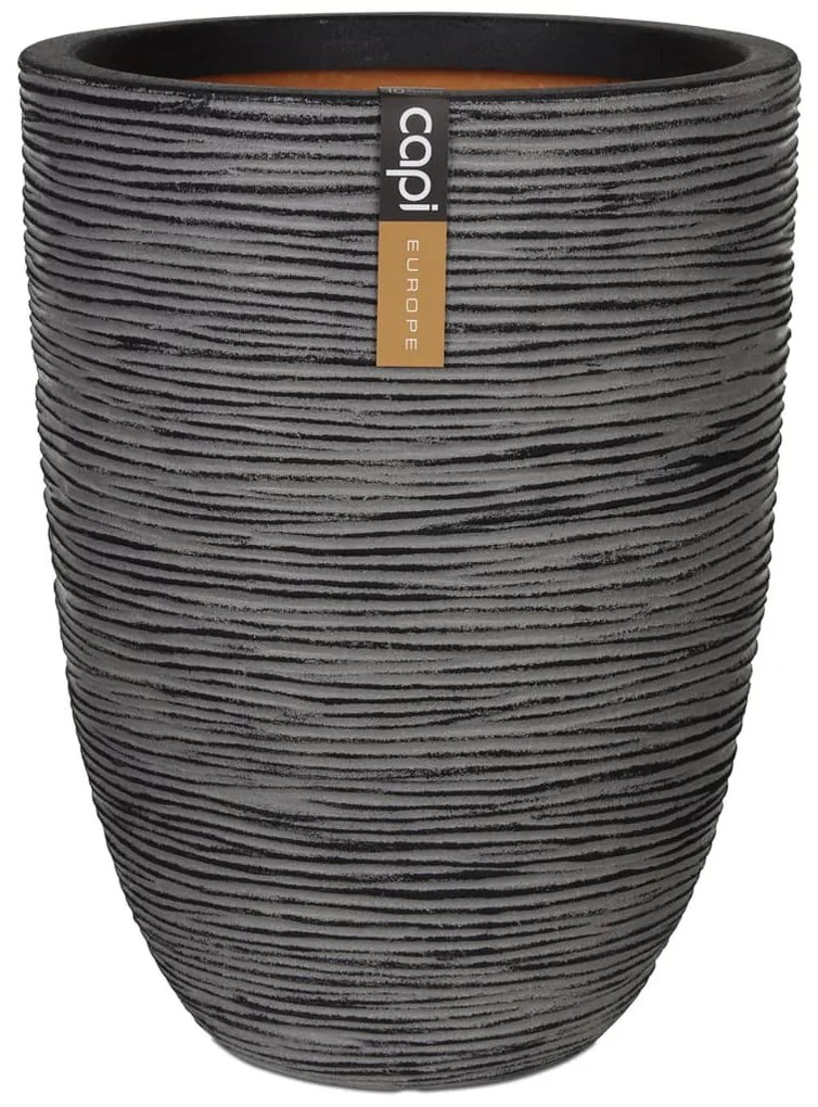 Vaso Nature Rib Elegante Basso 46x58 Cm Antracite Kofz783 /
