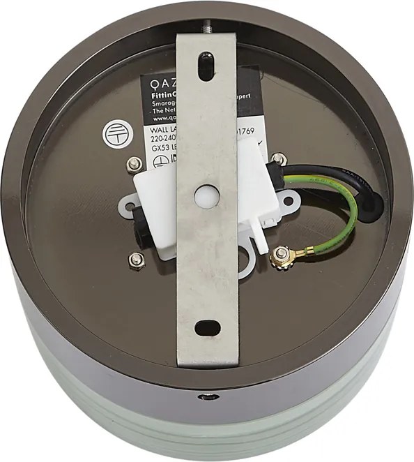 Lampada da parete di design nera con vetro verde chiaro IP44 - Michele