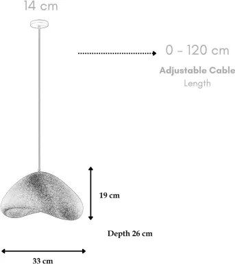 Brilagi - Lampada a sospensione WABI SABI con cavo 1xE27/40W/230V Ø 33 cm bianco
